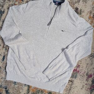 Vineyard Vines Light Gray Zip-Up Sweater